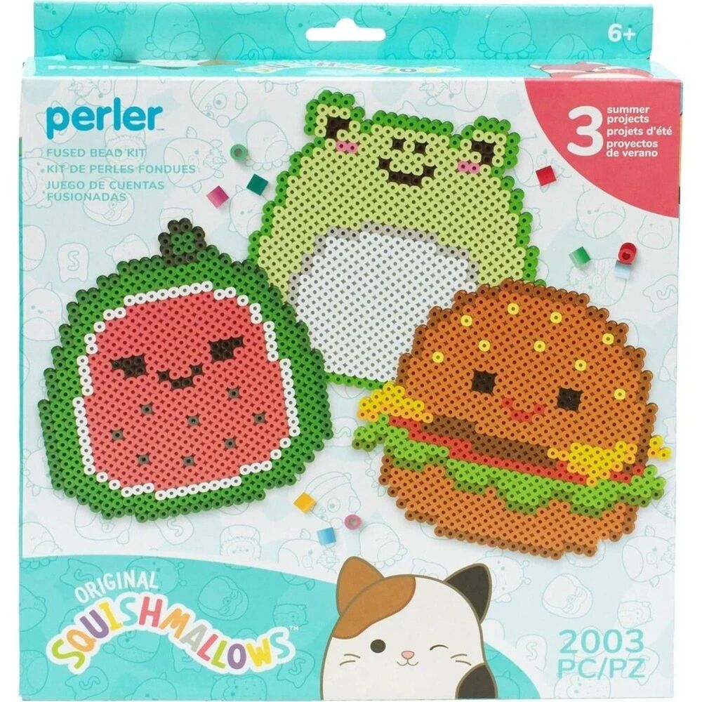 Perler Squishmallows Fused Bead Kit Wendy Carl Wanda 2000 Beads 80-57135 NEW